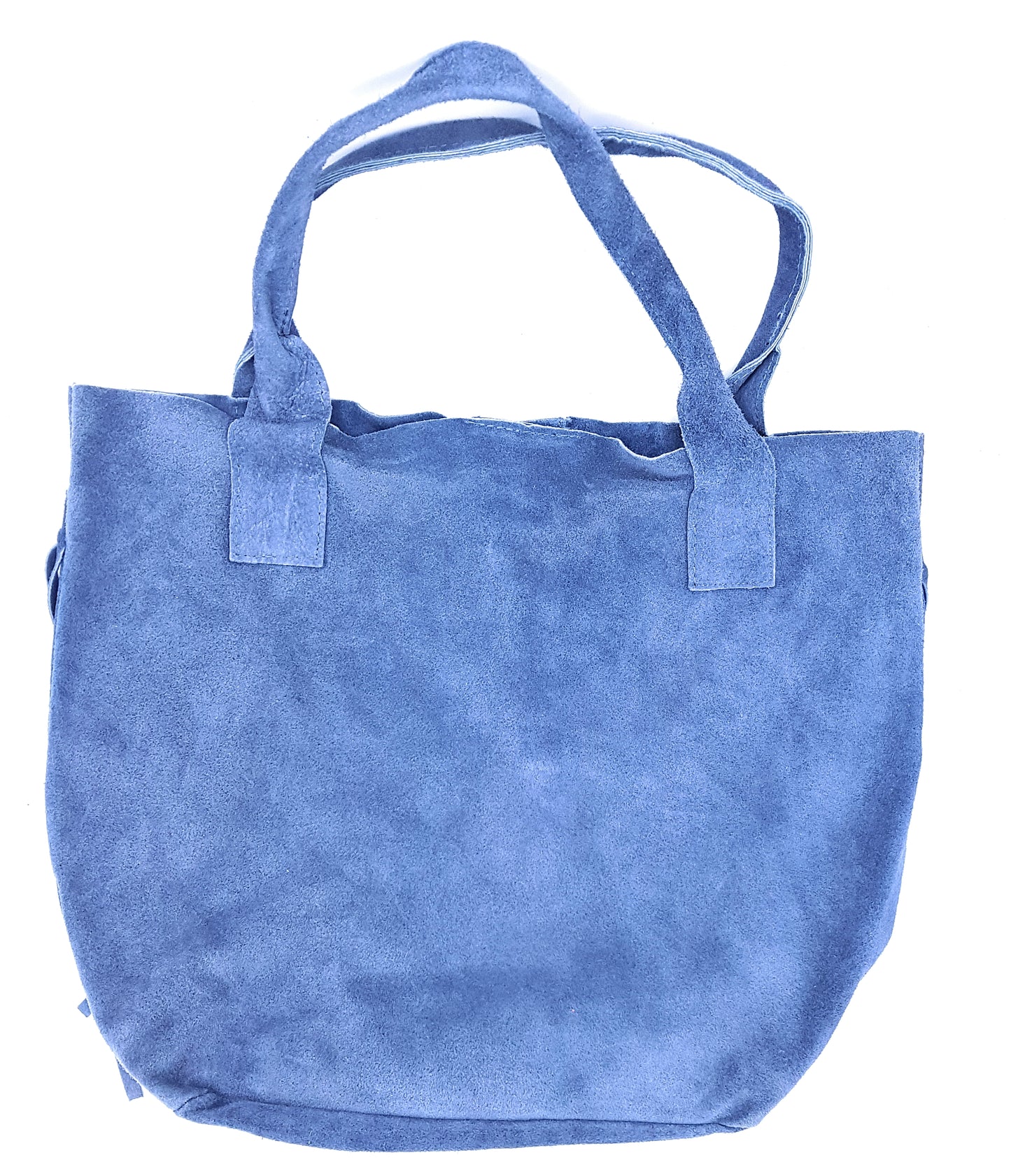 Naya Suede Leather Shopper Bag ~ Denim Blue