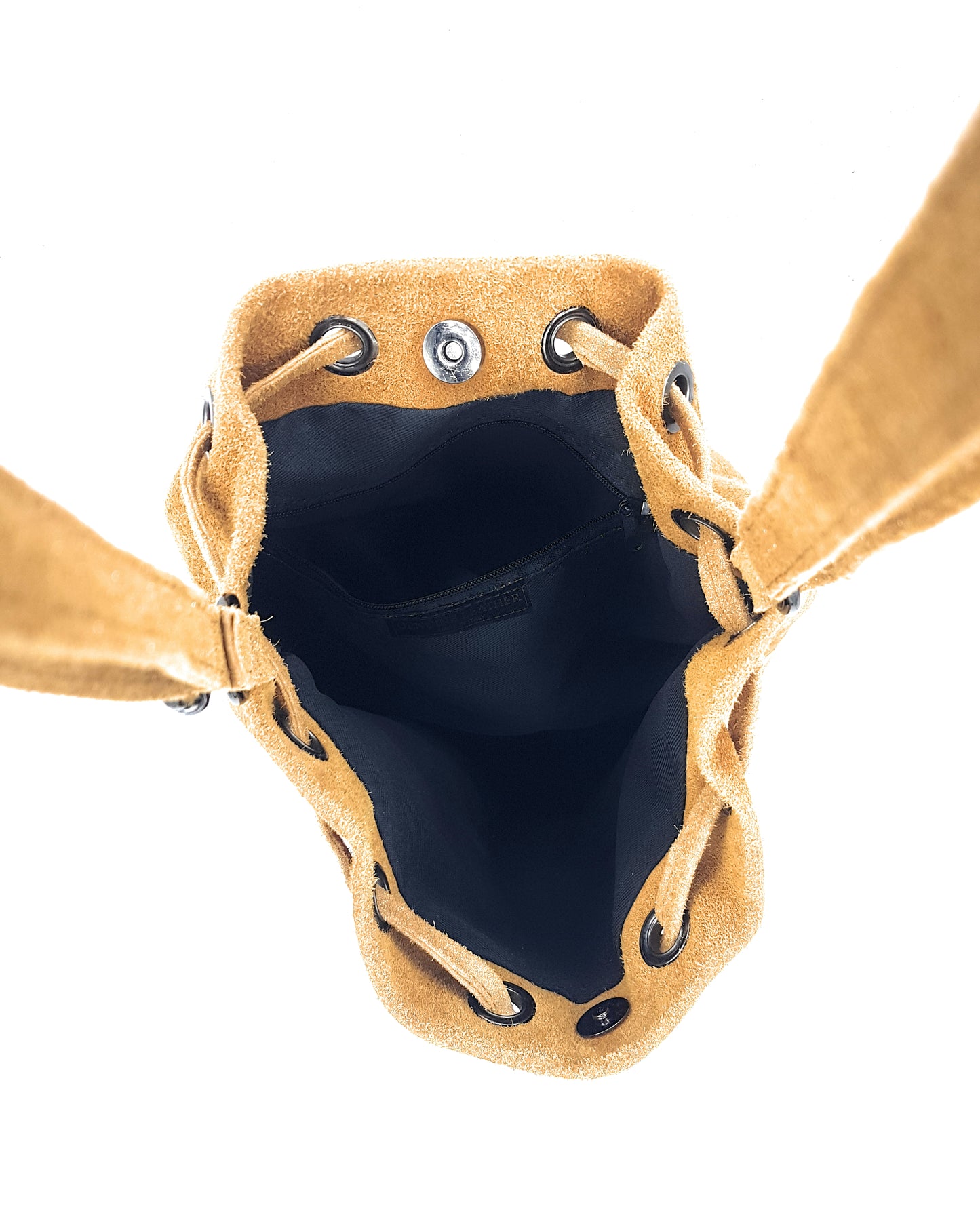 Kishi Iridescent Suede Leather Purse ~ Camel
