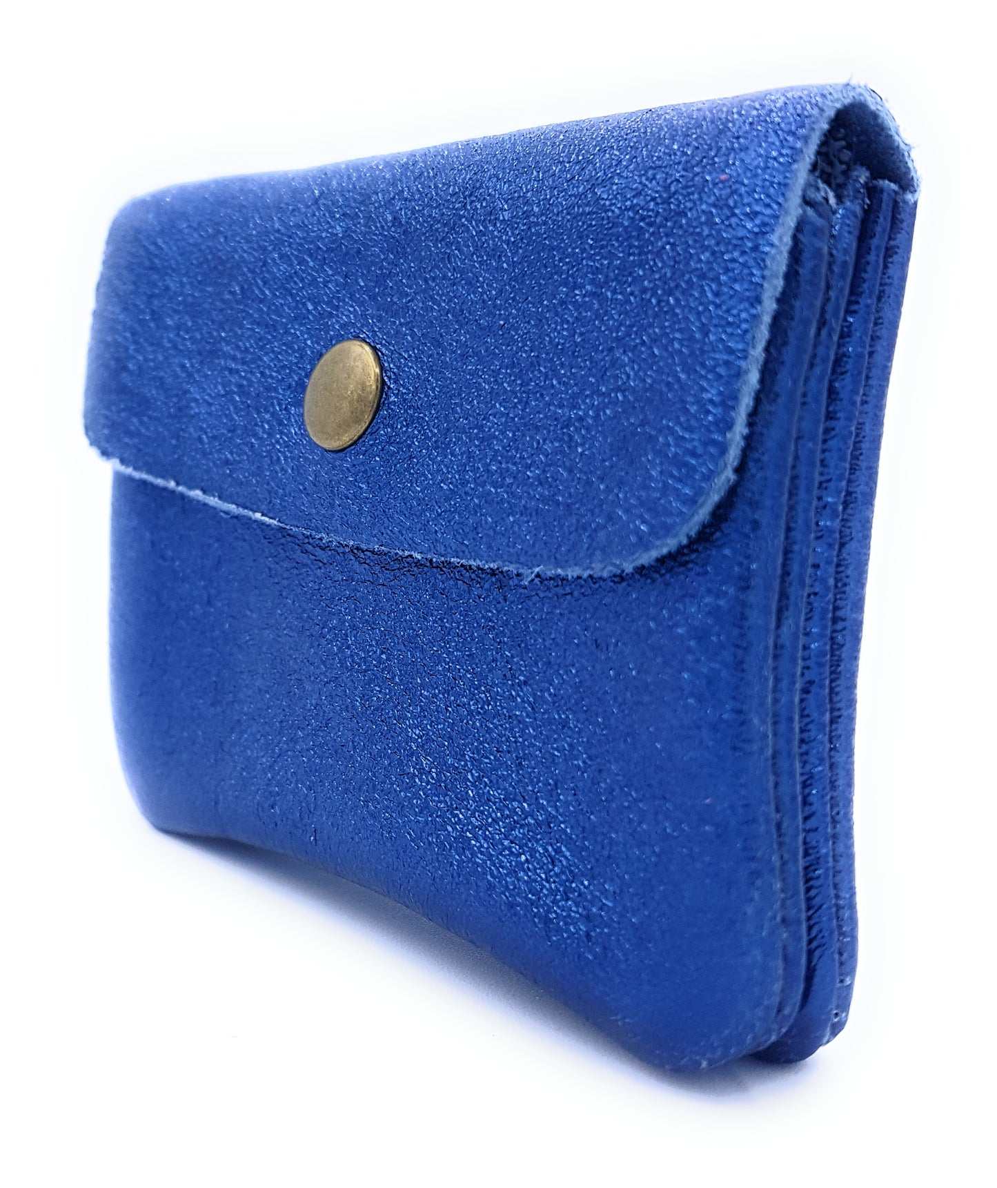 Aponi iridescent leather purse ~ Denim blue