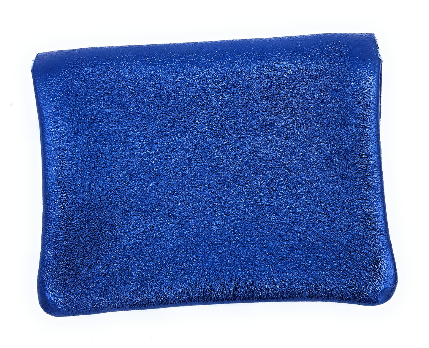 Aponi iridescent leather purse ~ Denim blue