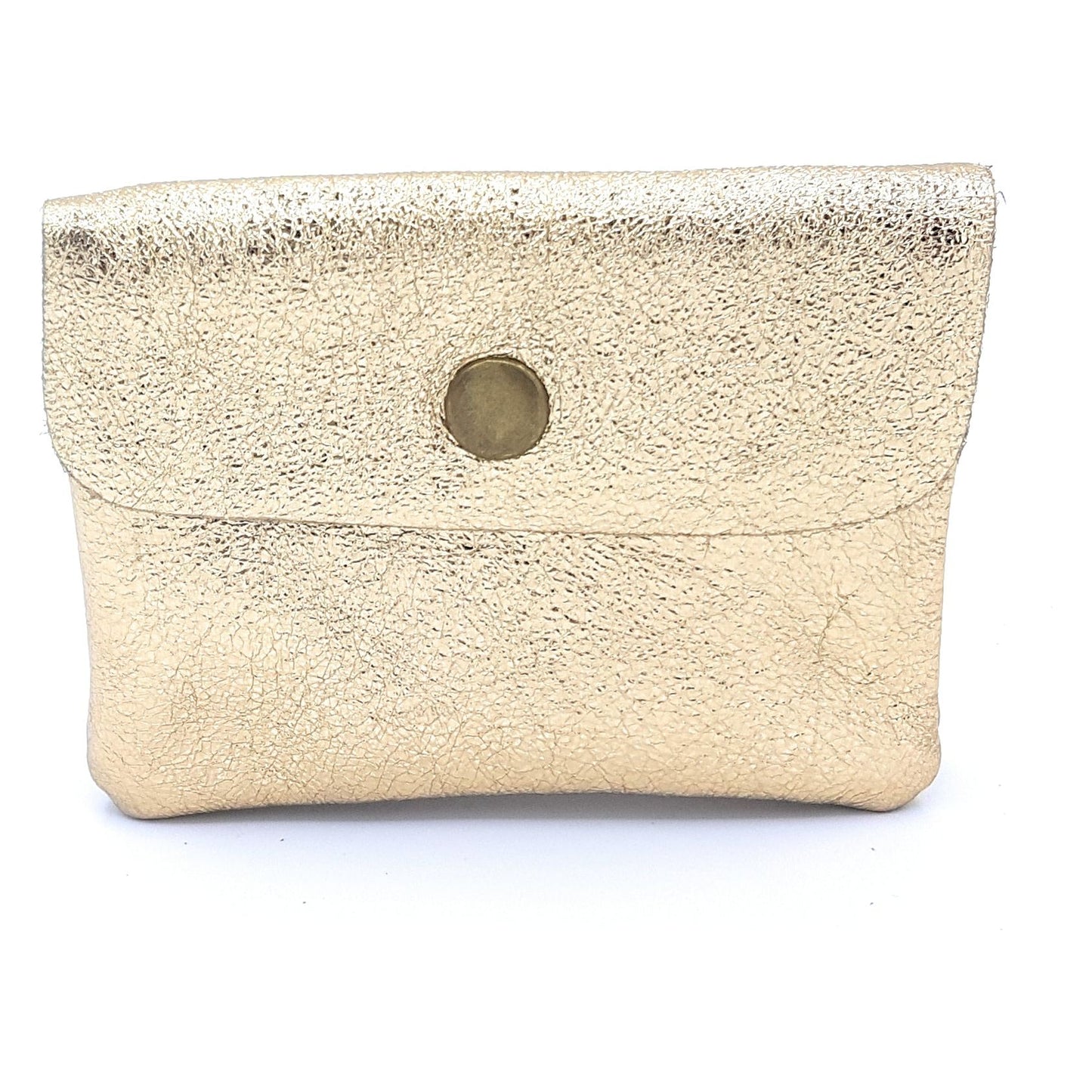 Porte-monnaie Aponi cuir irisé italien ~ Doré