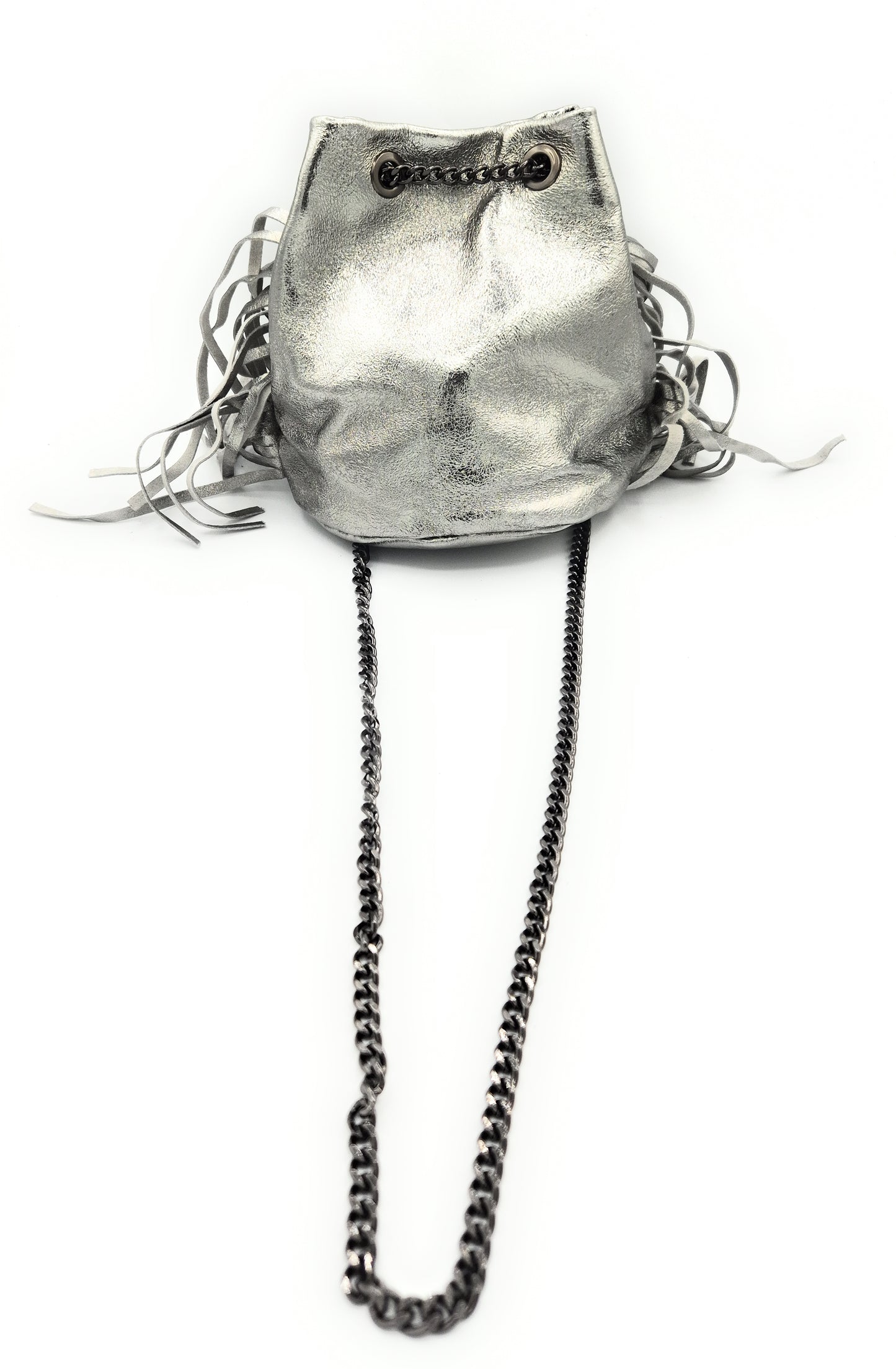 Anoki metallic leather purse ~ Khaki