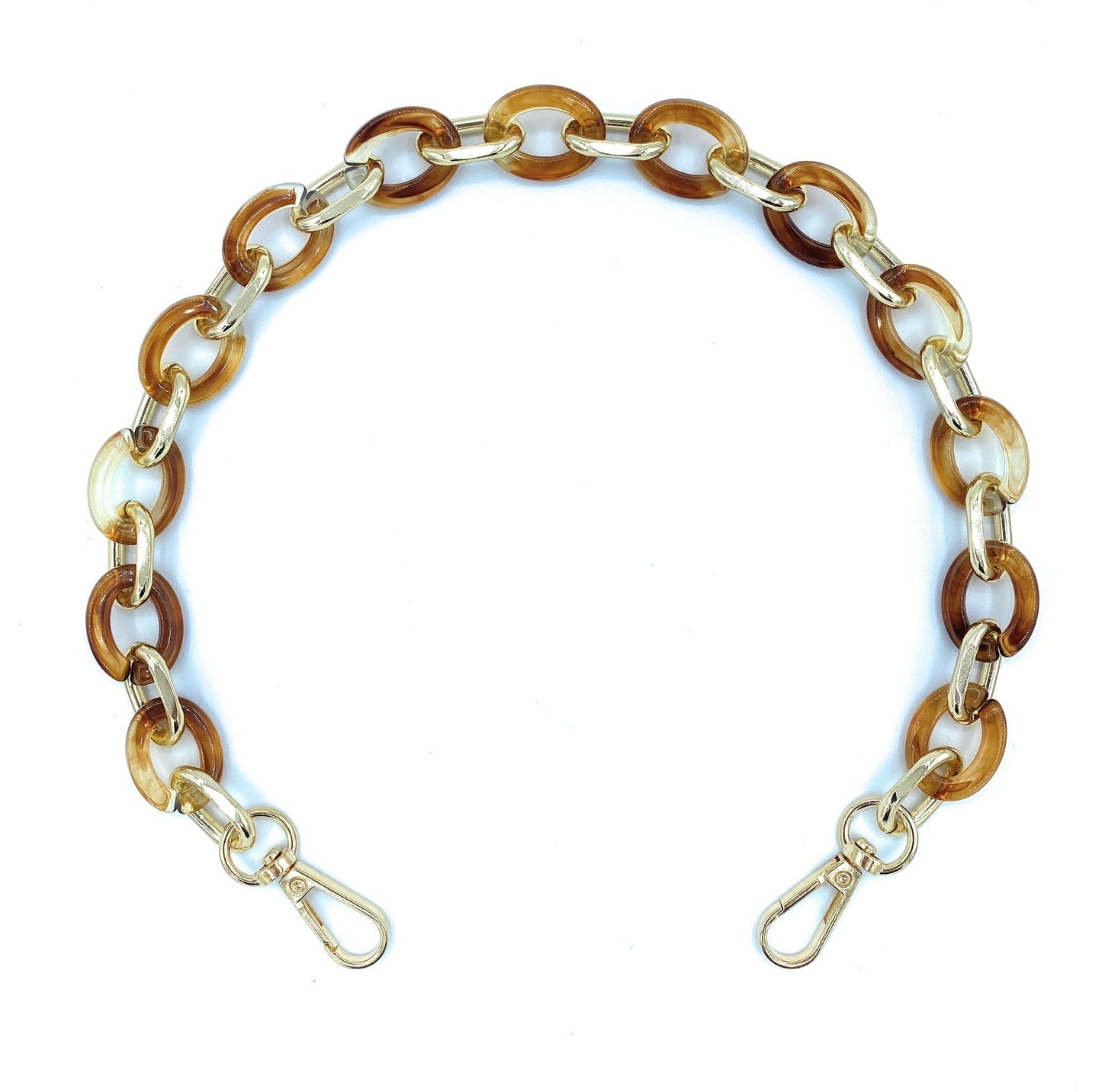 Bandoulière amovible en acrylique pour sac ~ Ambré / doré