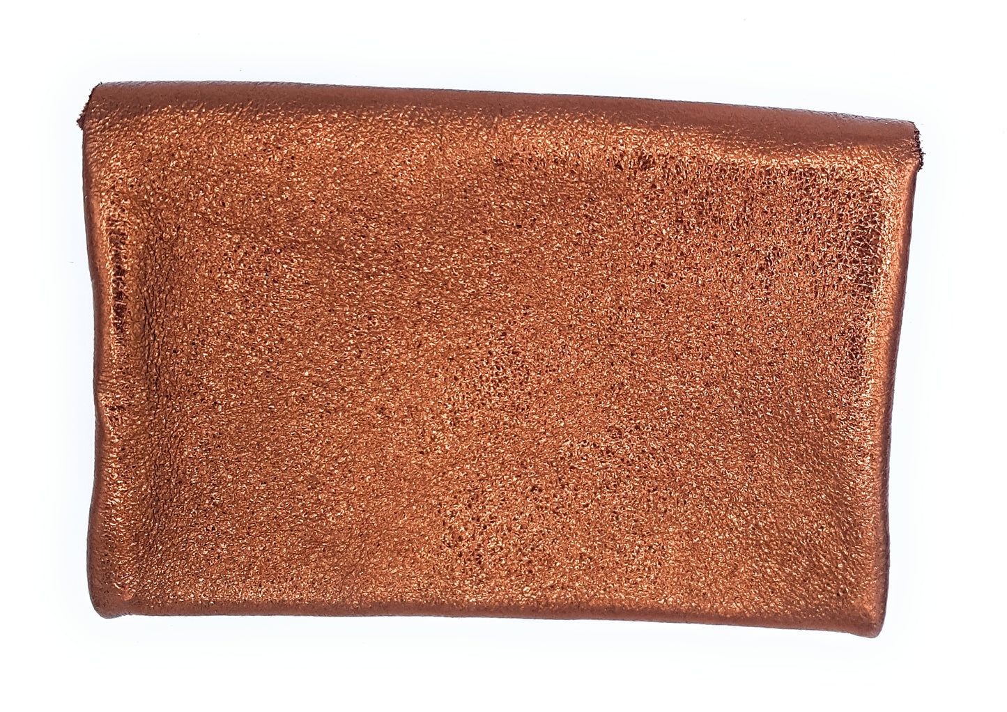 Porte-monnaie Aquene en cuir irisé Marron cuivré