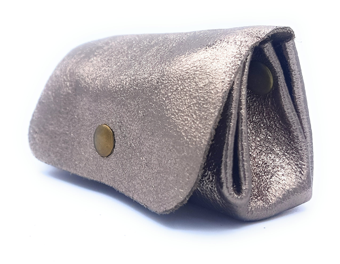 Porte-monnaie Etania en cuir irisé Etain