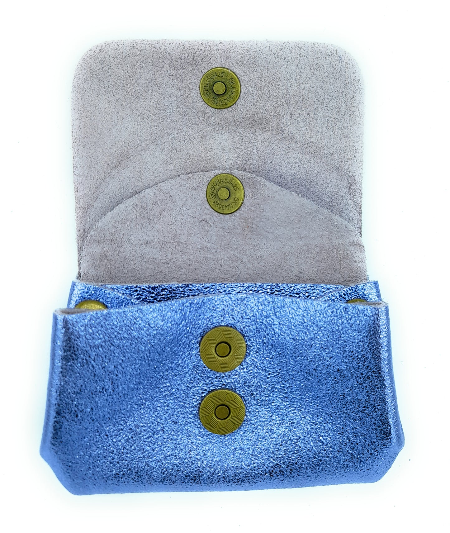 Porte-monnaie Etania en cuir irisé Lavande