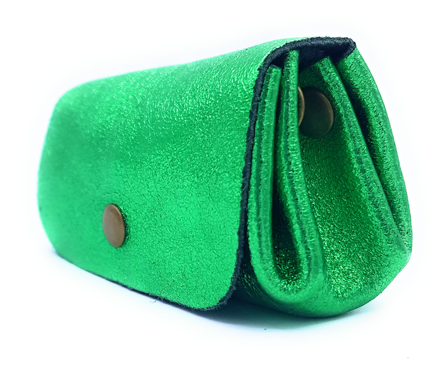Etania Iridescent Leather Purse ~ Emerald Green
