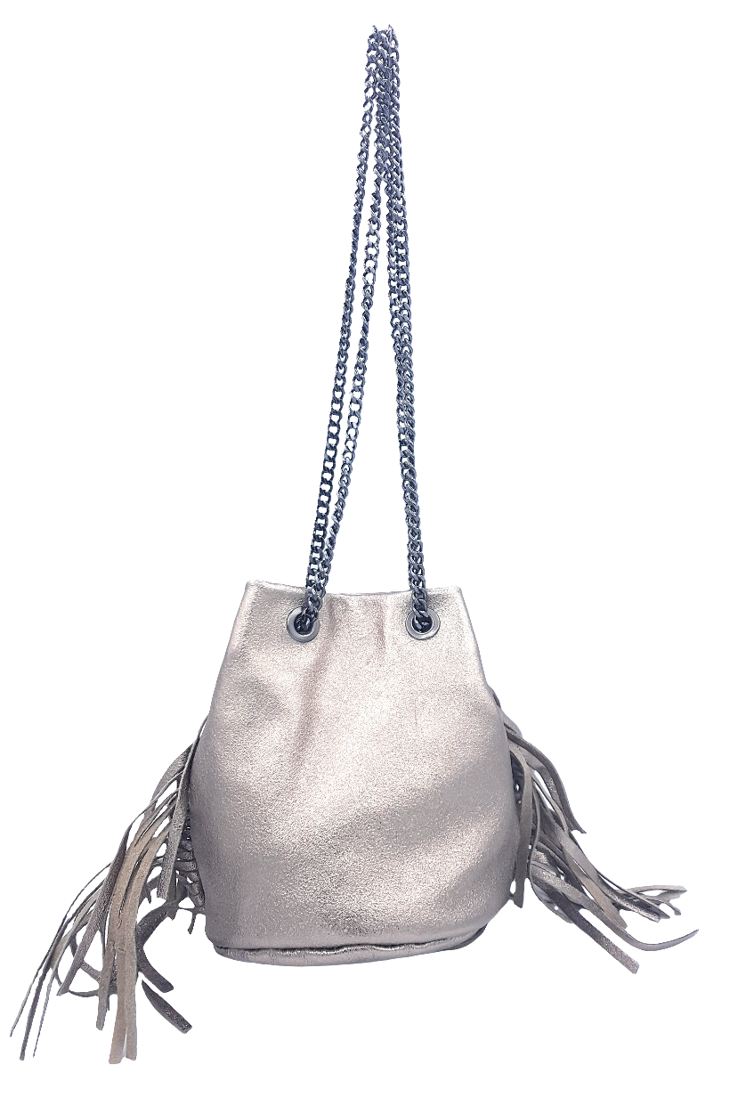 Anoki Iridescent Leather Purse ~ Pewter
