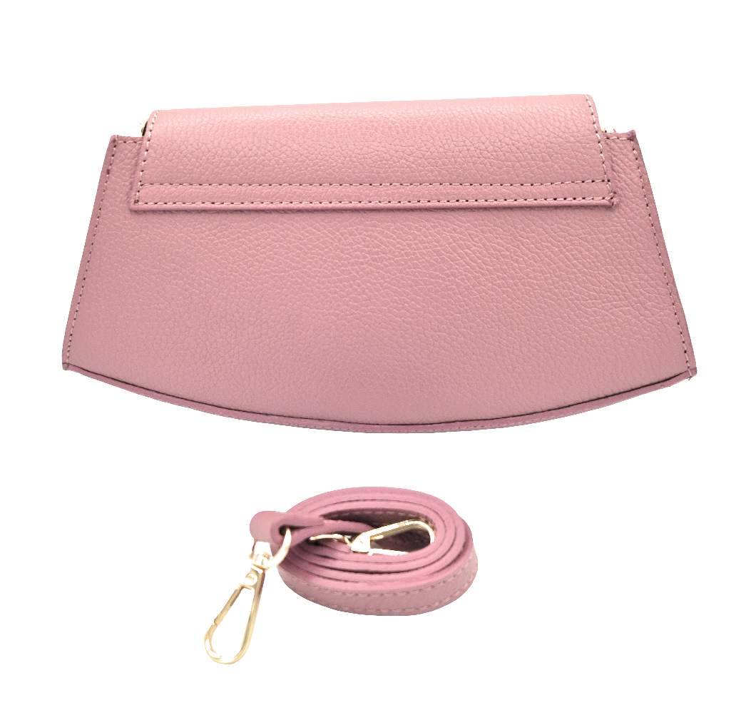 Sac demi lune en cuir à bandoulière Paco