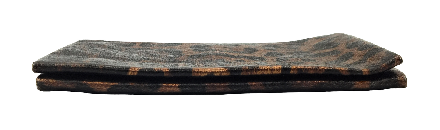 Aquene Iridescent Leather Purse ~ Leopard