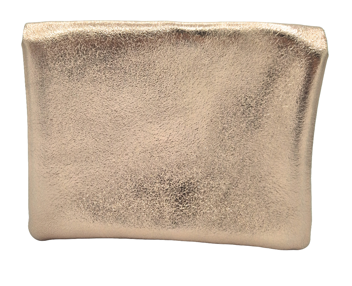 Aponi iridescent leather purse ~ Champagne
