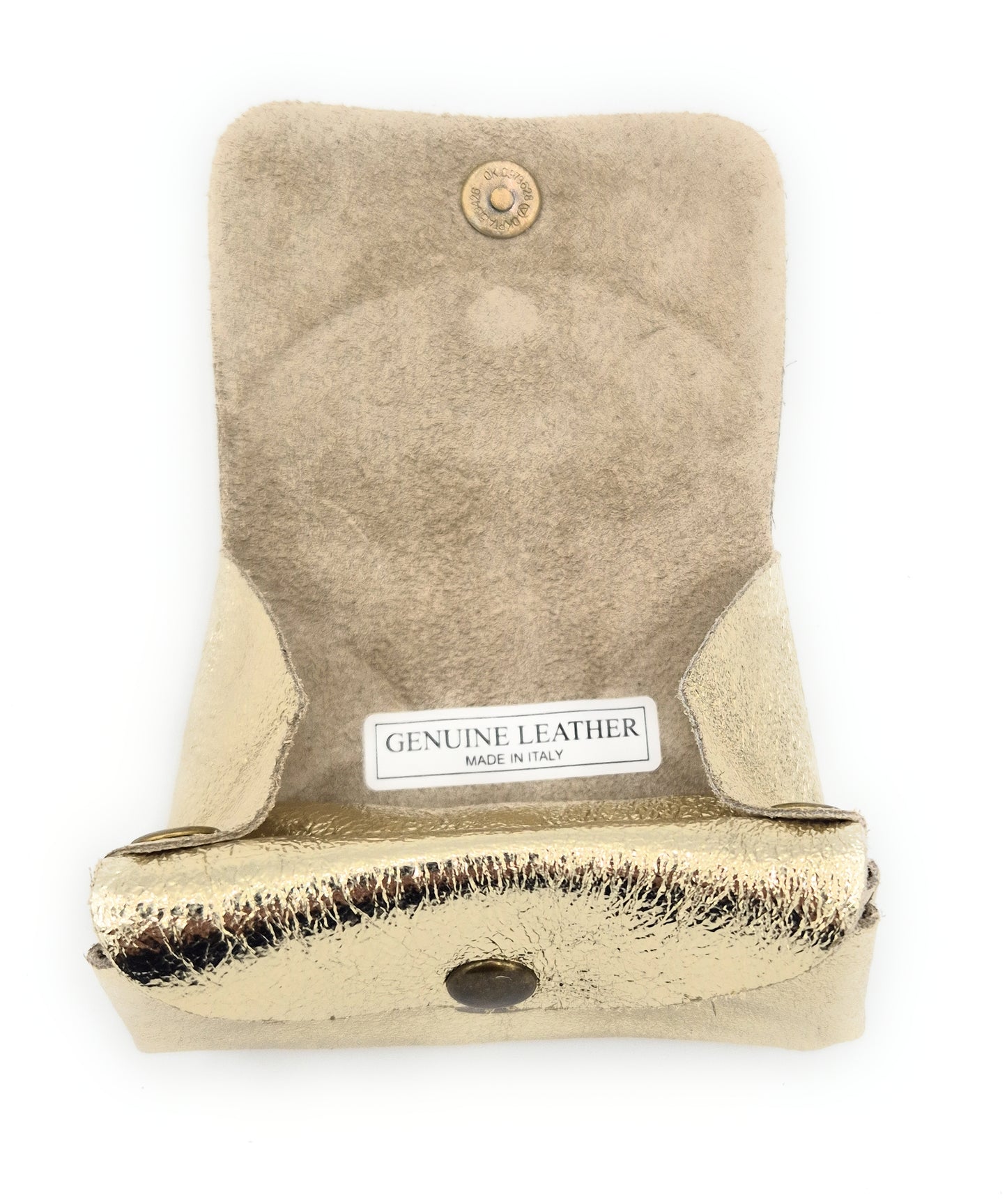 Porte-monnaie Etania en cuir irisé ~ Doré