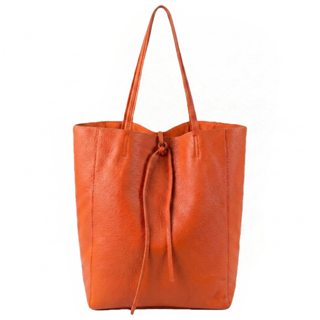 Taima sac shopper en cuir ~ Orange