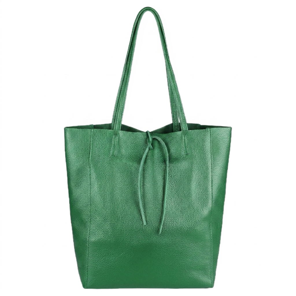 Taima sac shopper en cuir ~ Vert émeraude