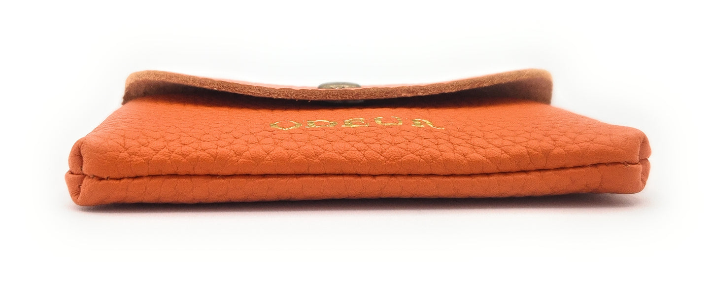 Porte-cartes Nita en cuir ~ Orange