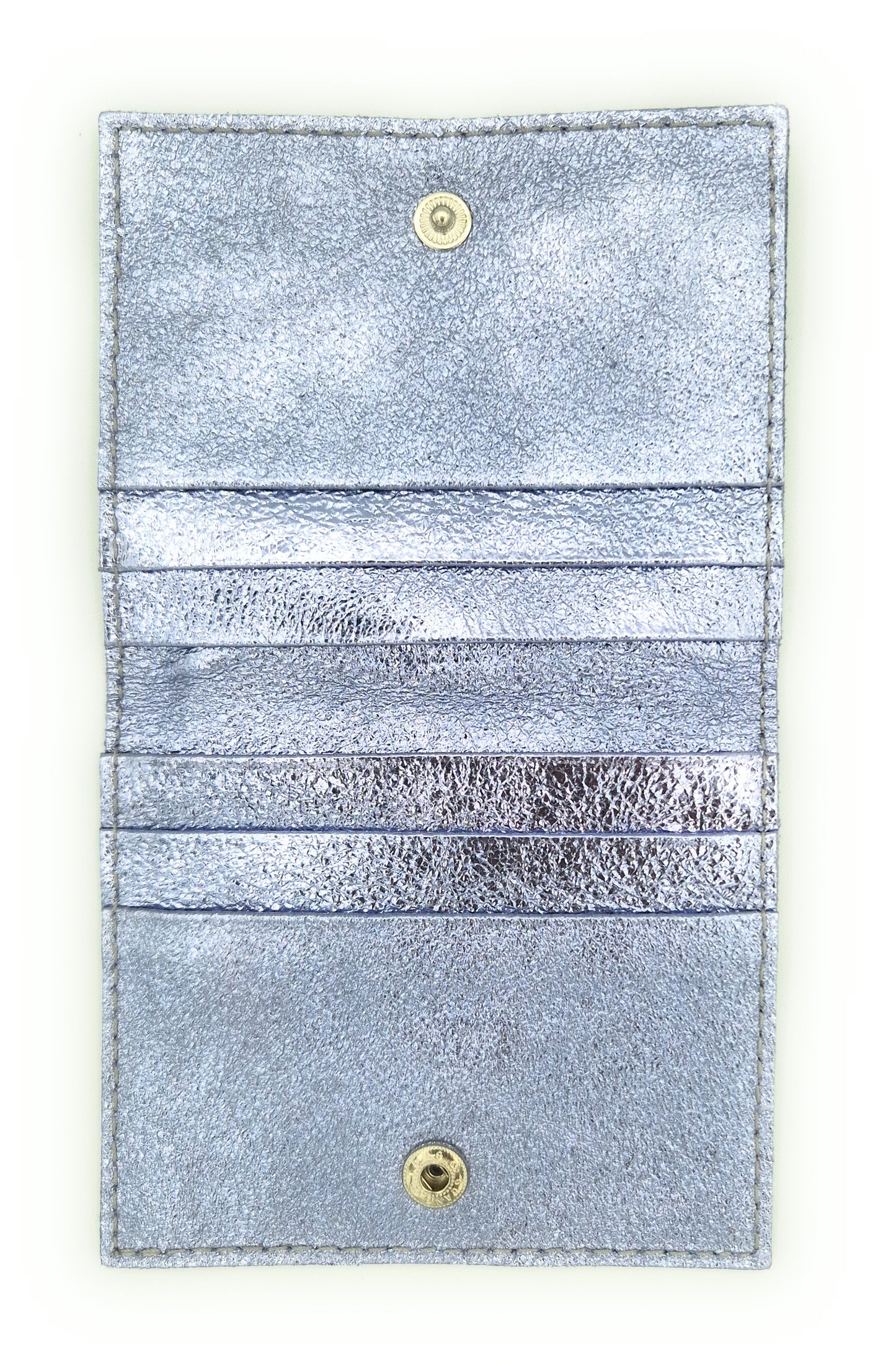 Porte-cartes Asha en cuir irisé italien ~ Lavande