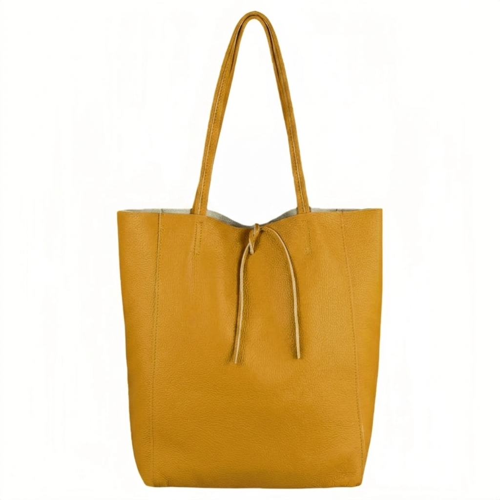 Taima sac shopper en cuir ~ Jaune