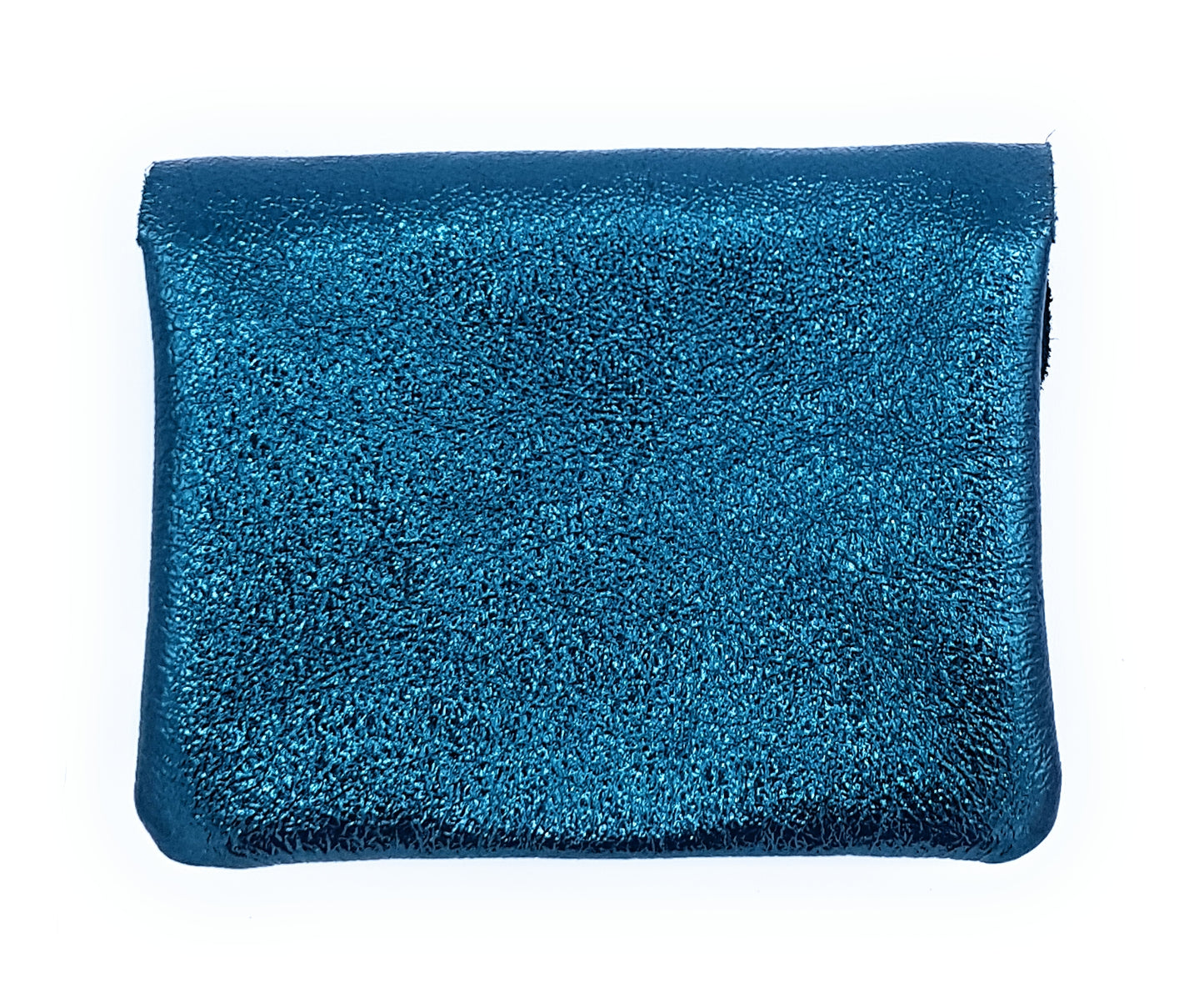 Aponi Iridescent Leather Purse ~ Duck Blue