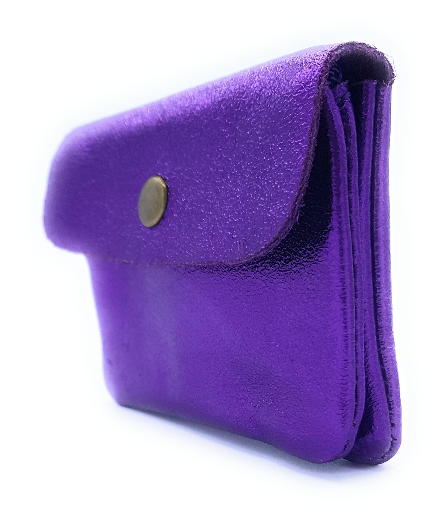 Aponi iridescent leather purse ~ Purple