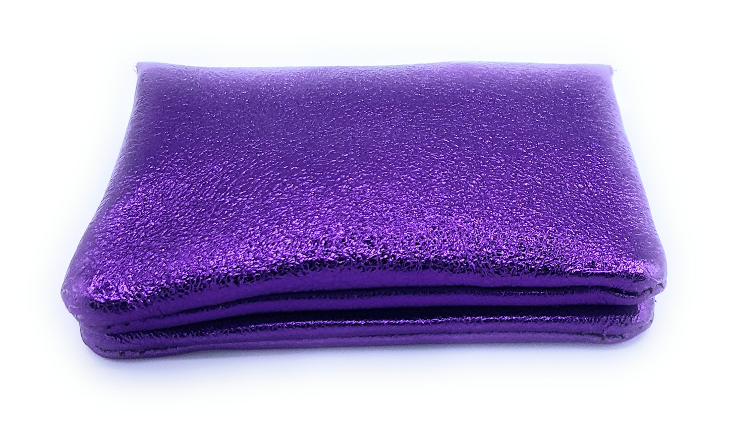 Aponi iridescent leather purse ~ Purple