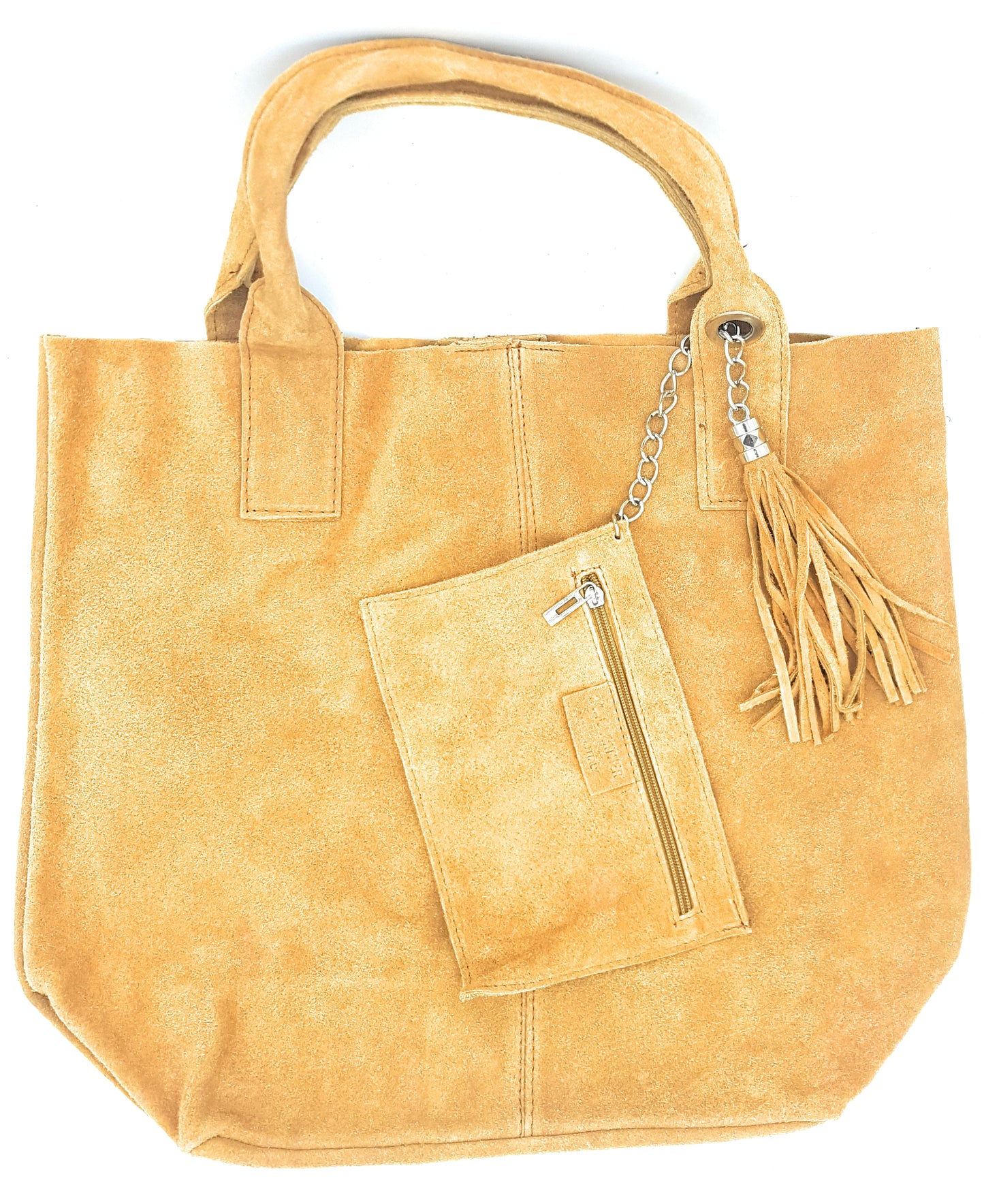 Sac shopper Aiyana en cuir suédé ~ Sable