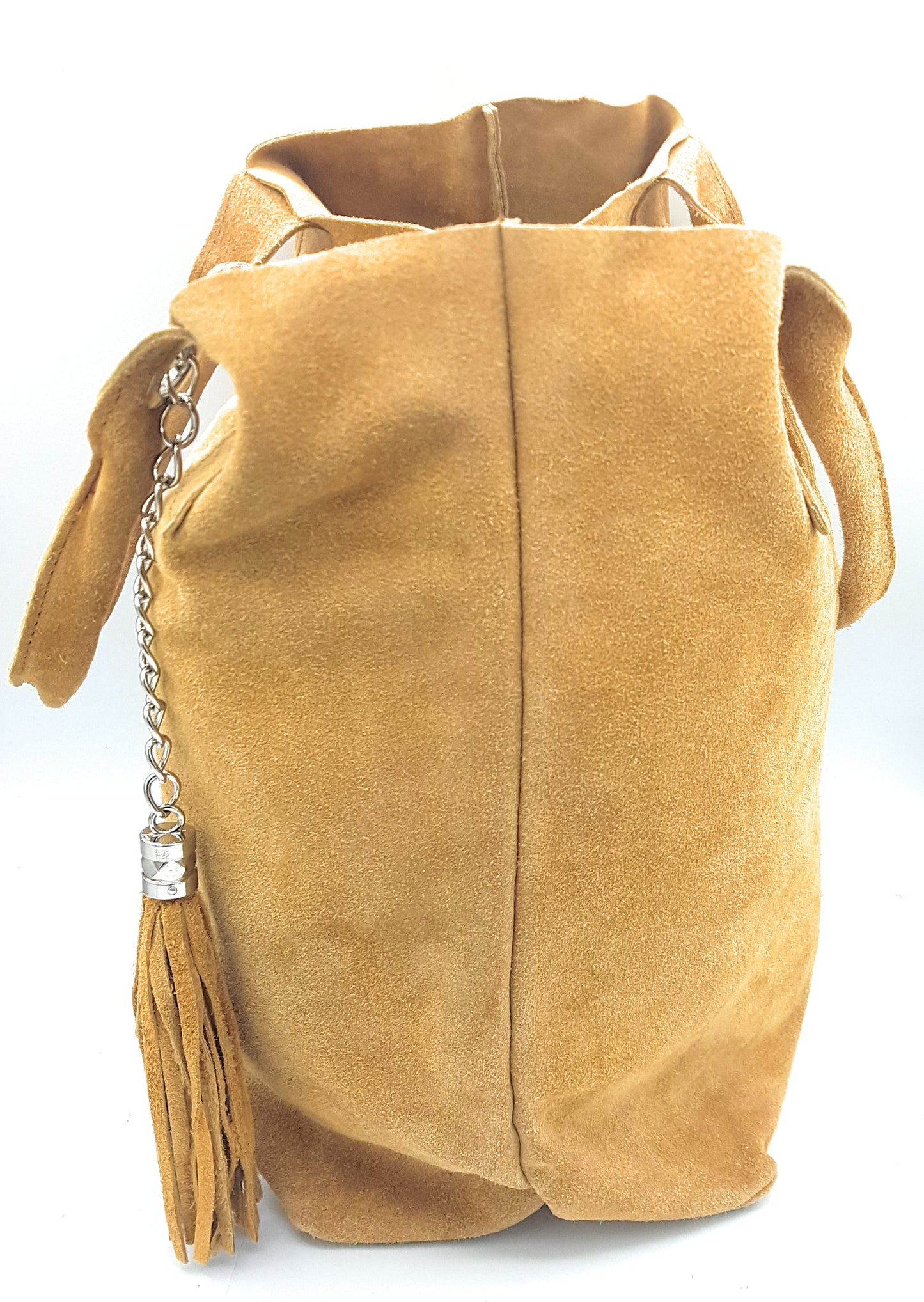 Sac shopper Aiyana en cuir suédé ~ Sable