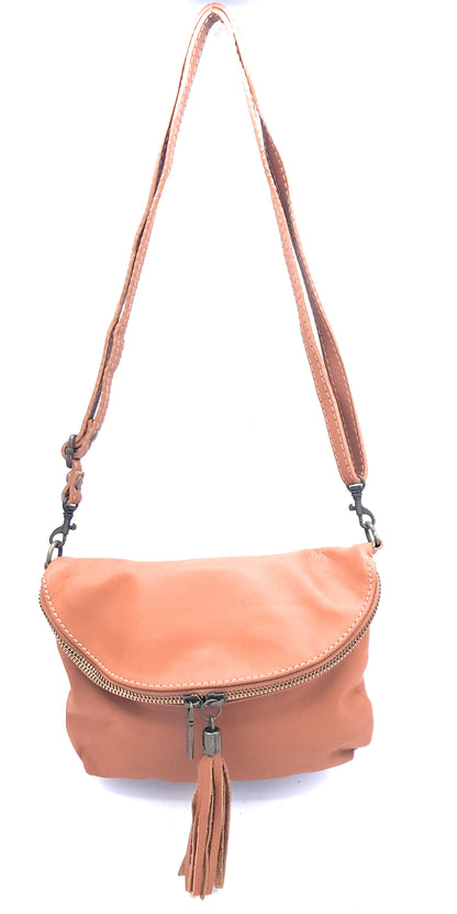 Sakiri Leather Clutch Bag ~ Camel 