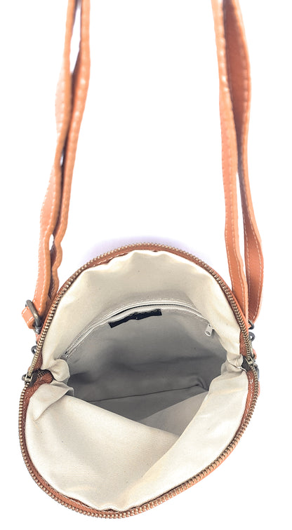 Sakiri Leather Clutch Bag ~ Camel 