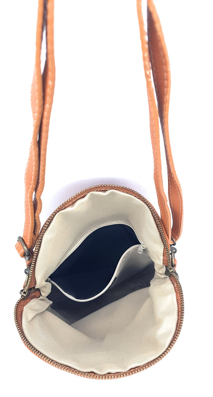 Sakiri Leather Clutch Bag ~ Camel 