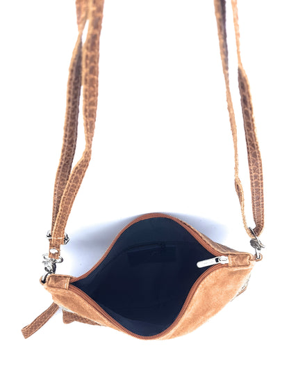 Poloma Leather Clutch Bag ~ Camel