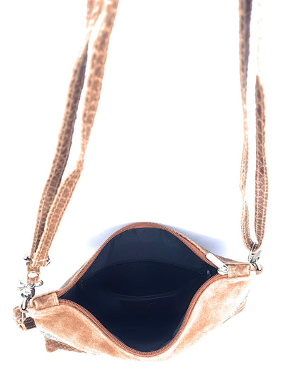 Poloma Leather Clutch Bag ~ Camel