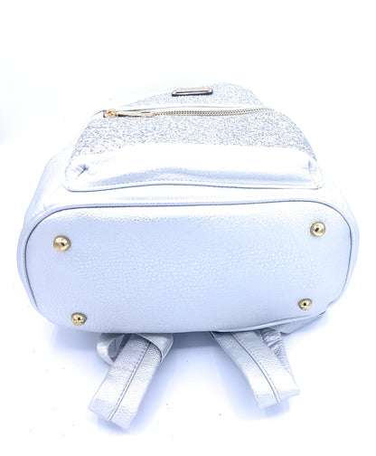 Sac à dos Astro en similicuir à paillettes ~ Argenté