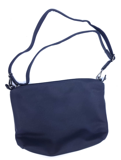 Oneida 2-in-1 Faux Leather Bucket Bag ~ Navy Blue