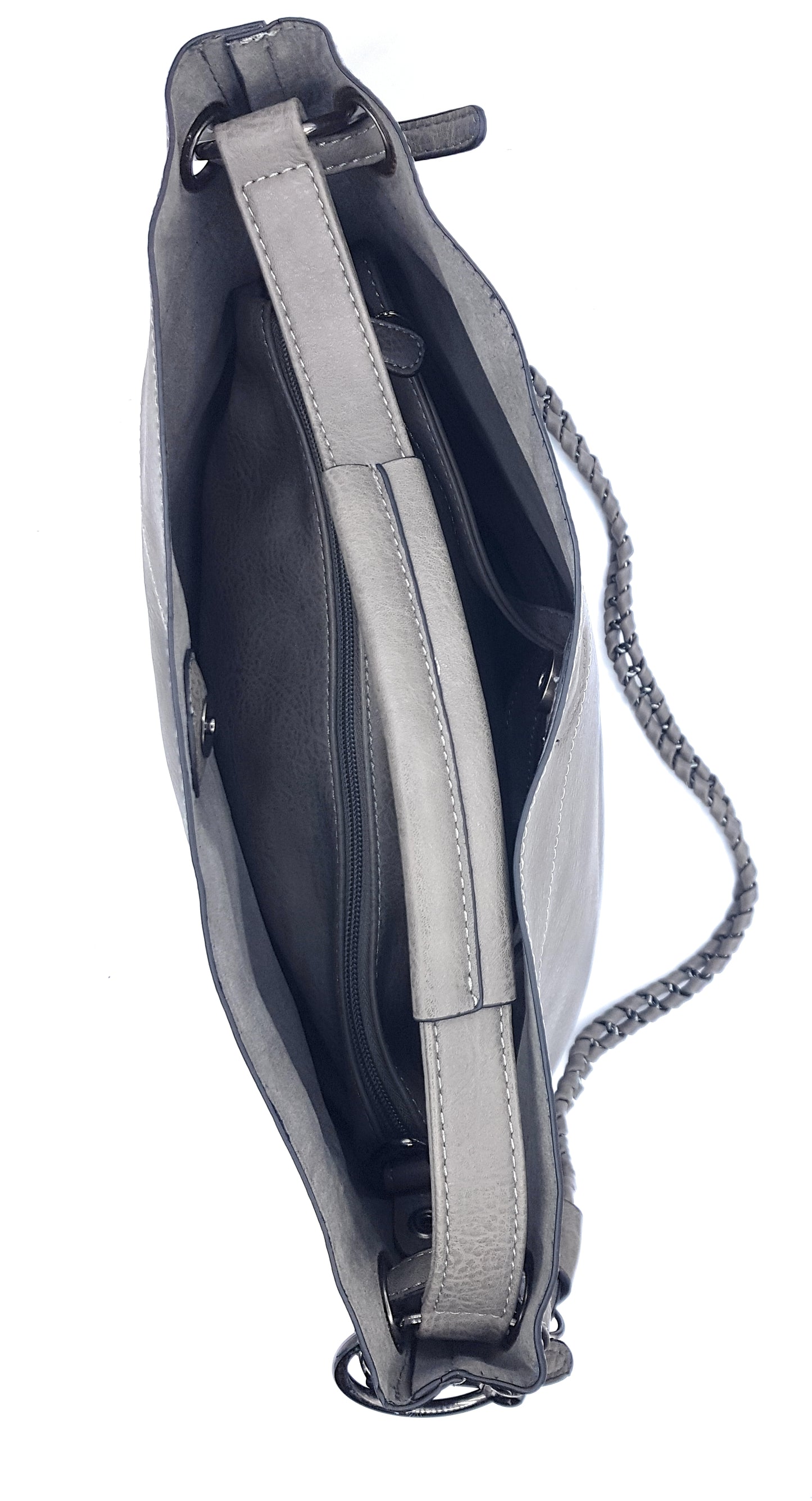 Sac seau Oneida en similicuir 2 en 1 ~ Gris