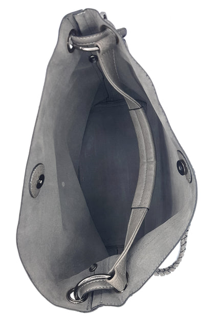 Oneida 2-in-1 Faux Leather Bucket Bag ~ Grey