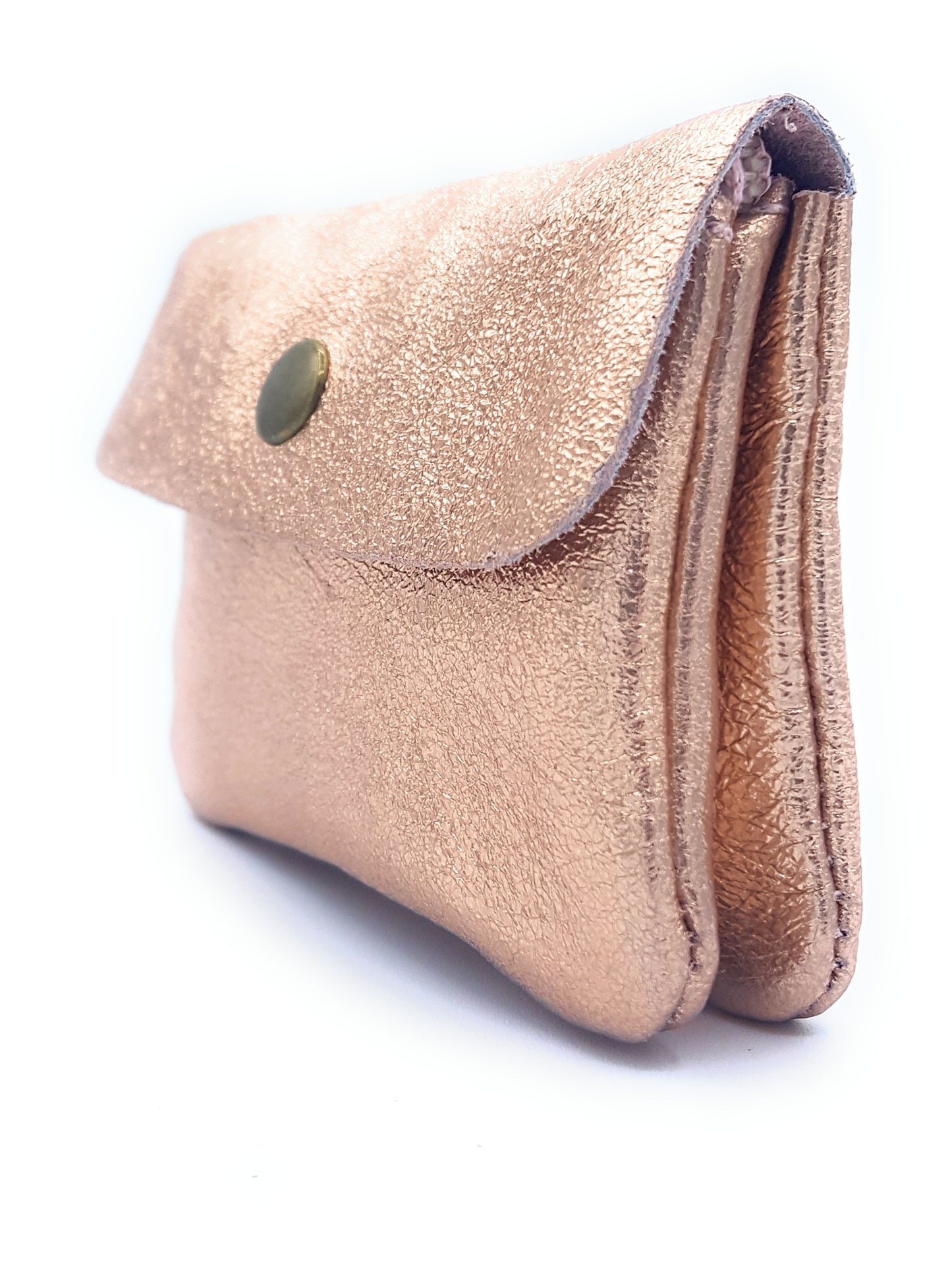 Aponi iridescent leather purse ~ Champagne