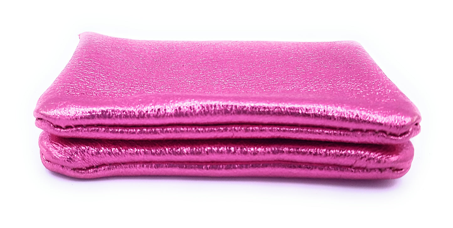 Porte-monnaie Aponi cuir irisé ~ Rose
