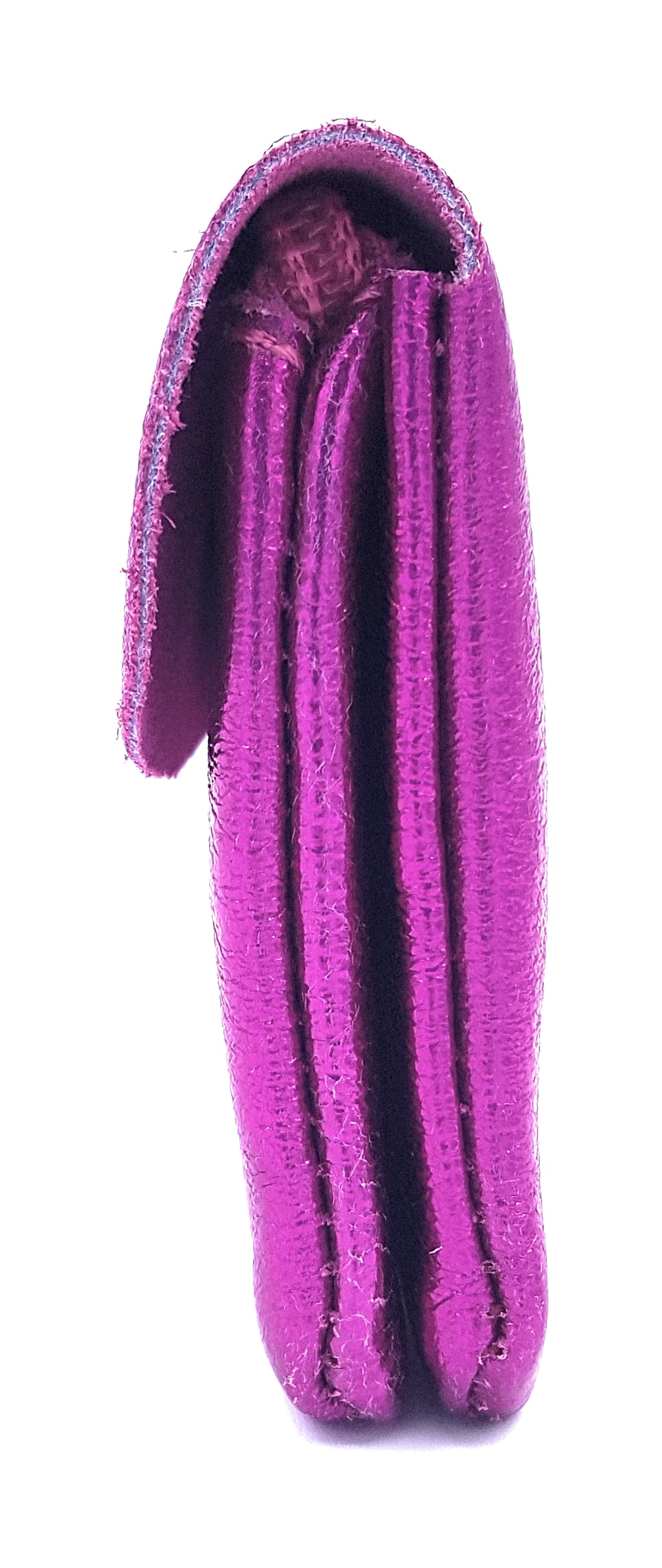 Porte-monnaie Aponi cuir irisé ~ Fuchsia