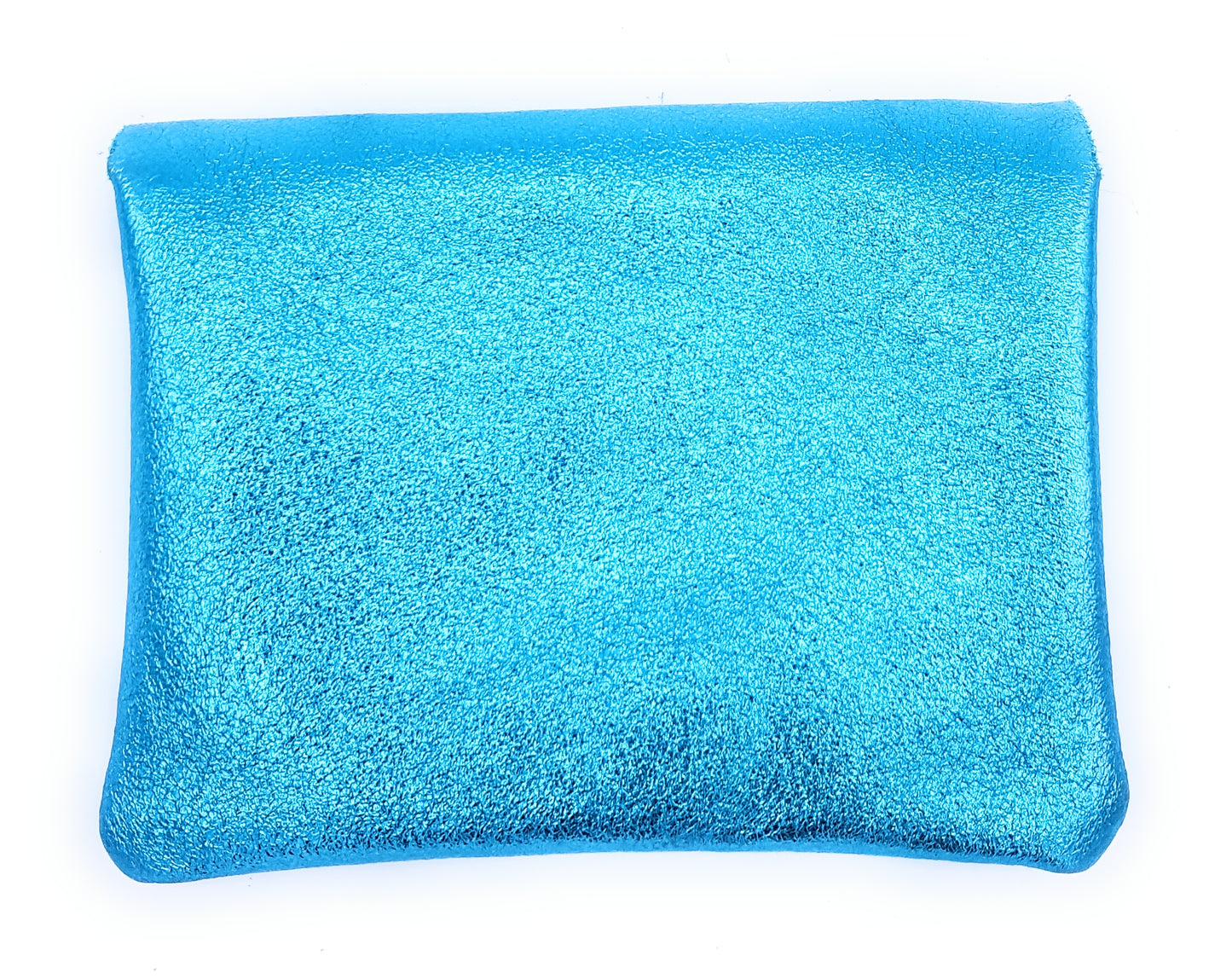 Aponi iridescent leather purse ~ Turquoise