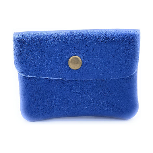 Porte-monnaie Aponi cuir irisé ~ Bleu jean