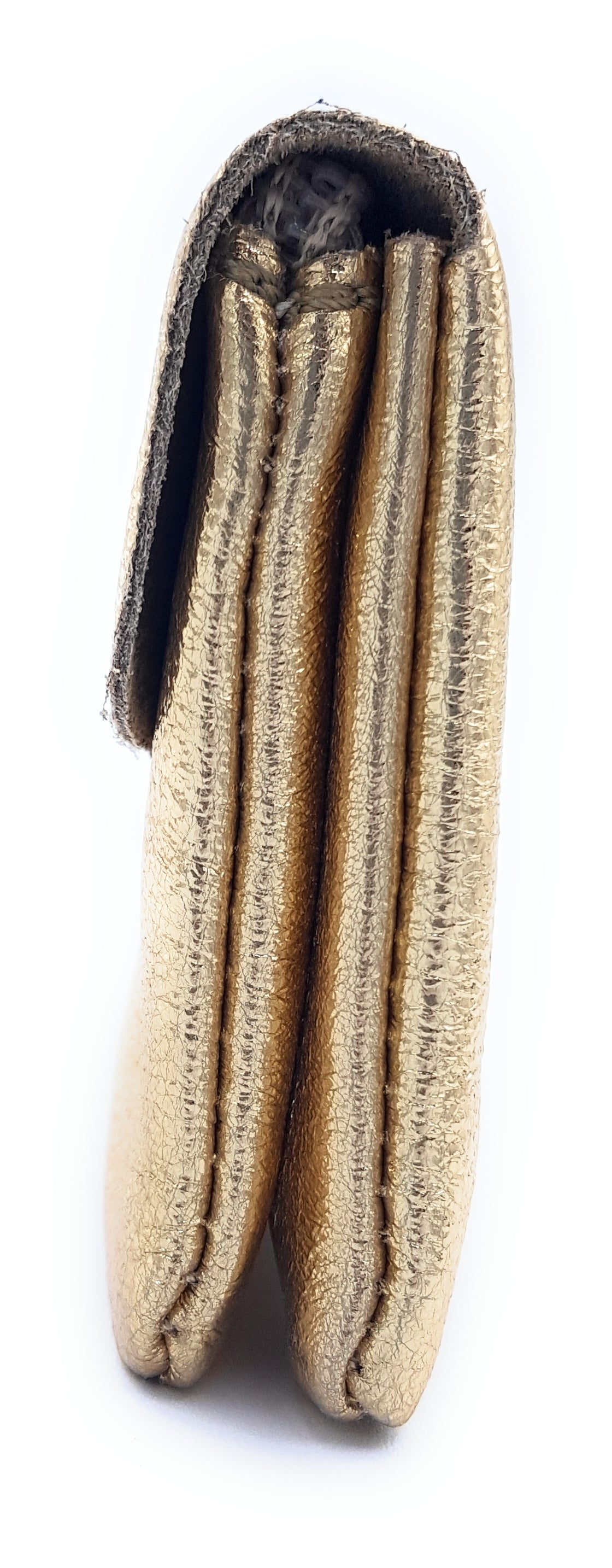 Aponi iridescent leather purse ~ Gold