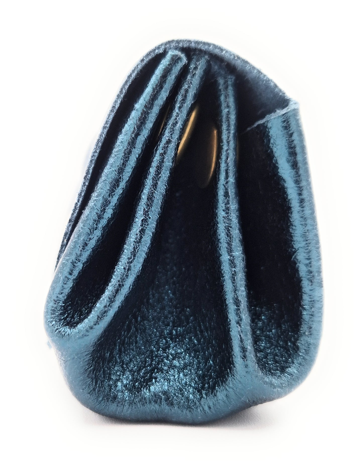 Etania Iridescent Leather Purse ~ Duck Blue 