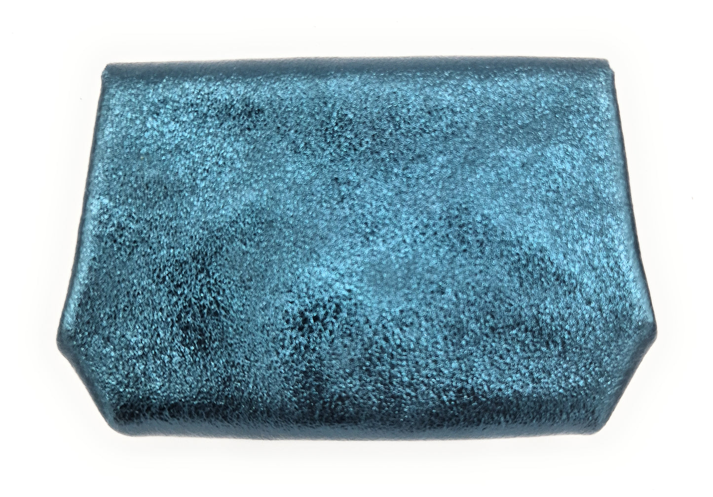 Etania Iridescent Leather Purse ~ Duck Blue 