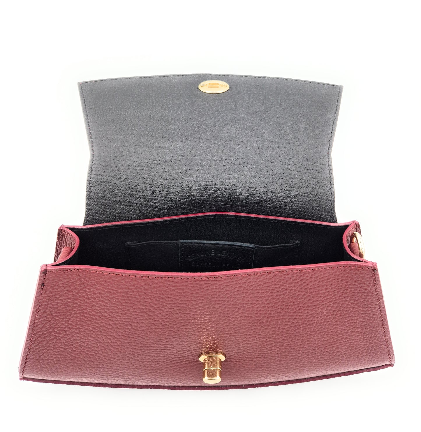 Paco Leather Half Moon Shoulder Bag ~ Bordeaux