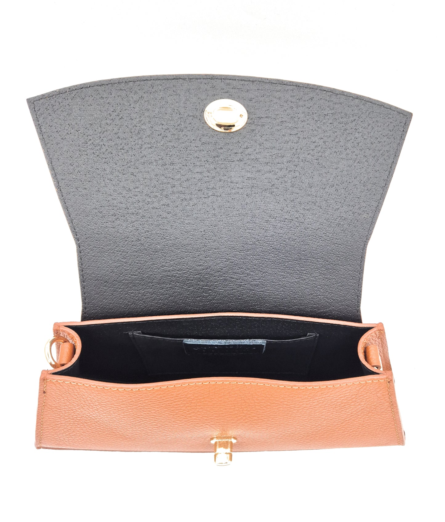 Paco Leather Half Moon Shoulder Bag ~ Camel