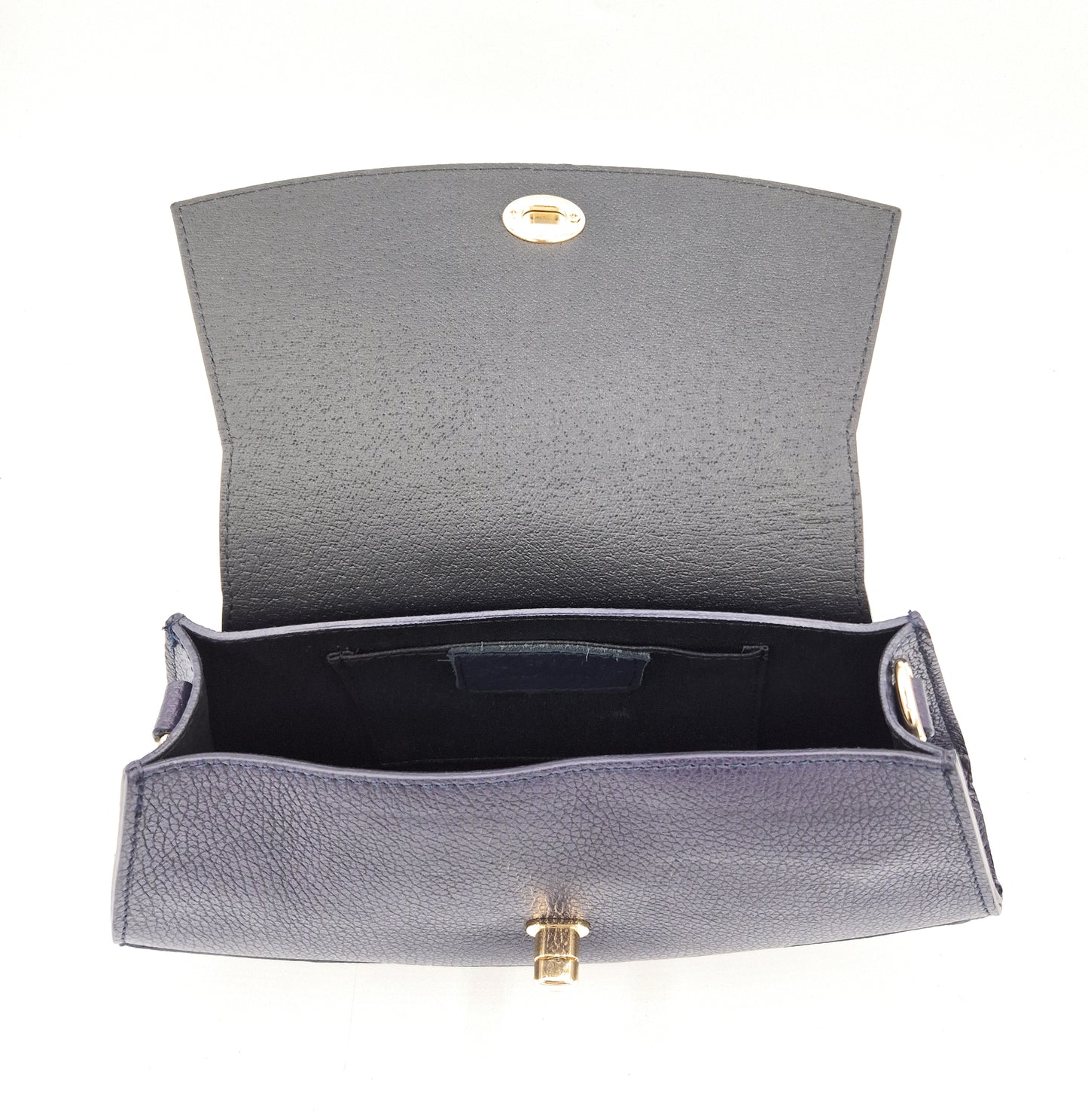 Paco Leather Half Moon Shoulder Bag ~ Purple