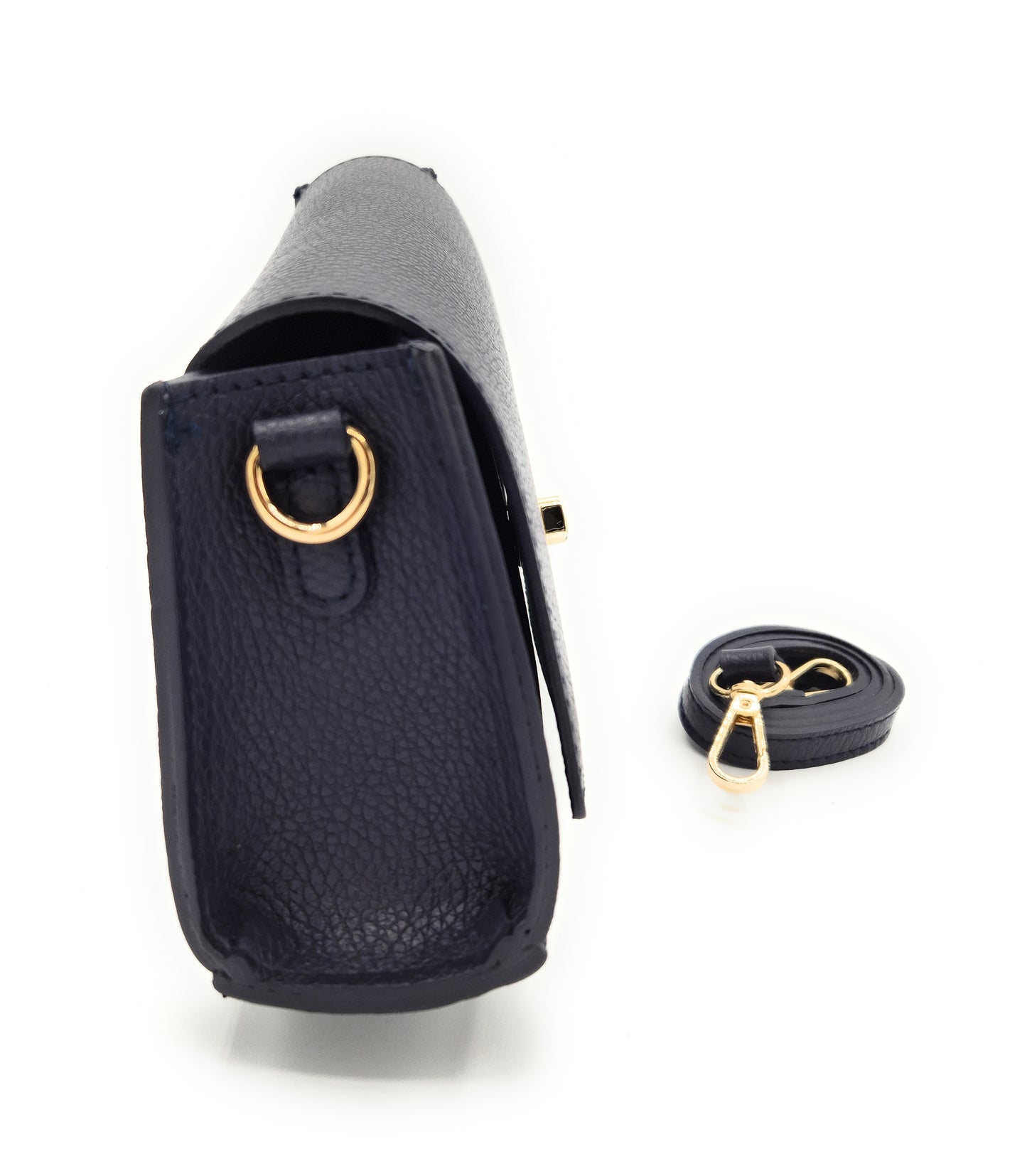 Paco Leather Half Moon Shoulder Bag ~ Purple