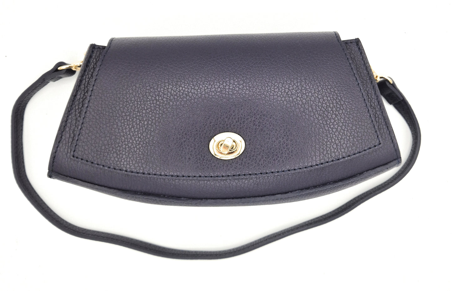 Paco Leather Half Moon Shoulder Bag ~ Purple