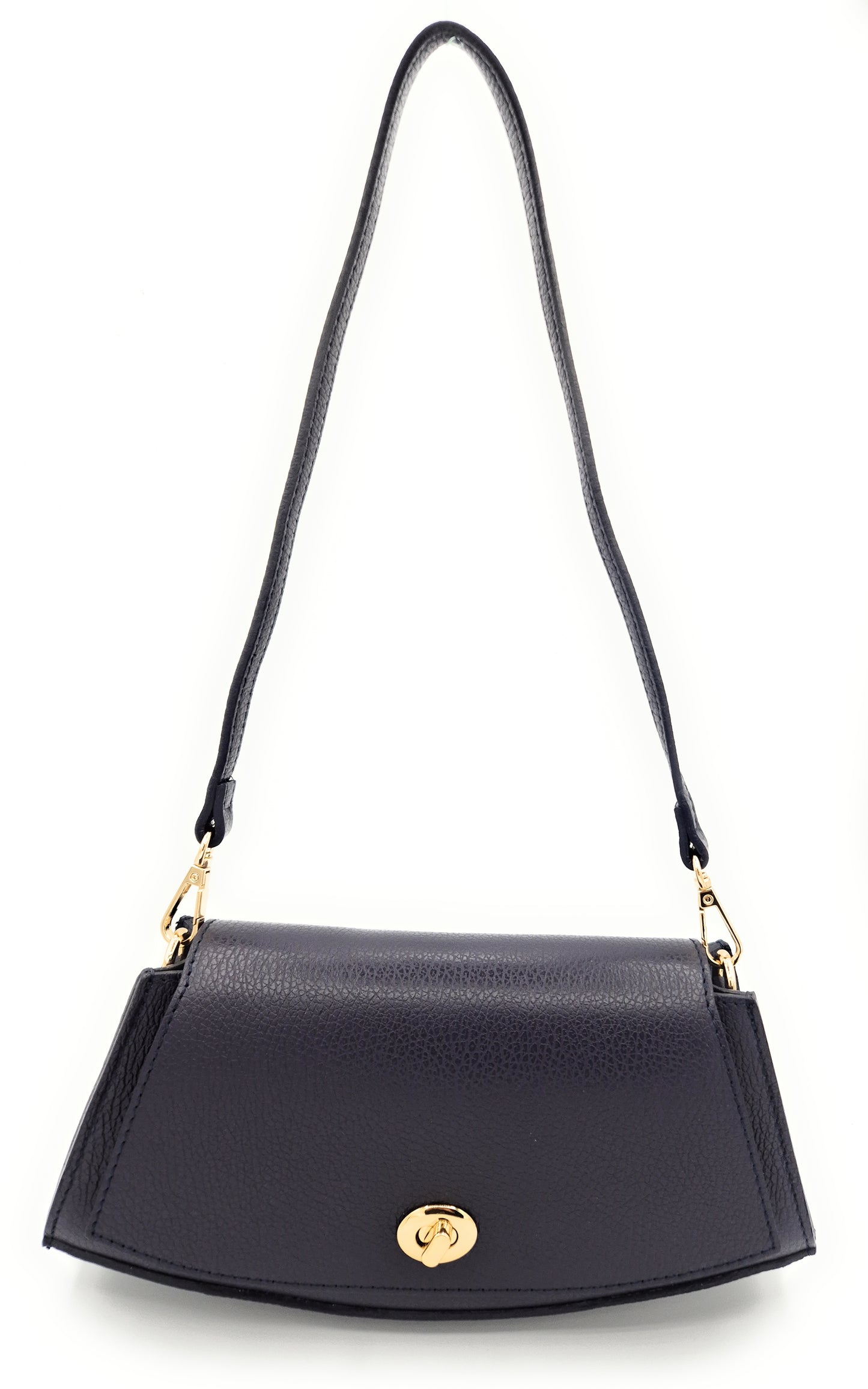 Paco Leather Half Moon Shoulder Bag ~ Purple