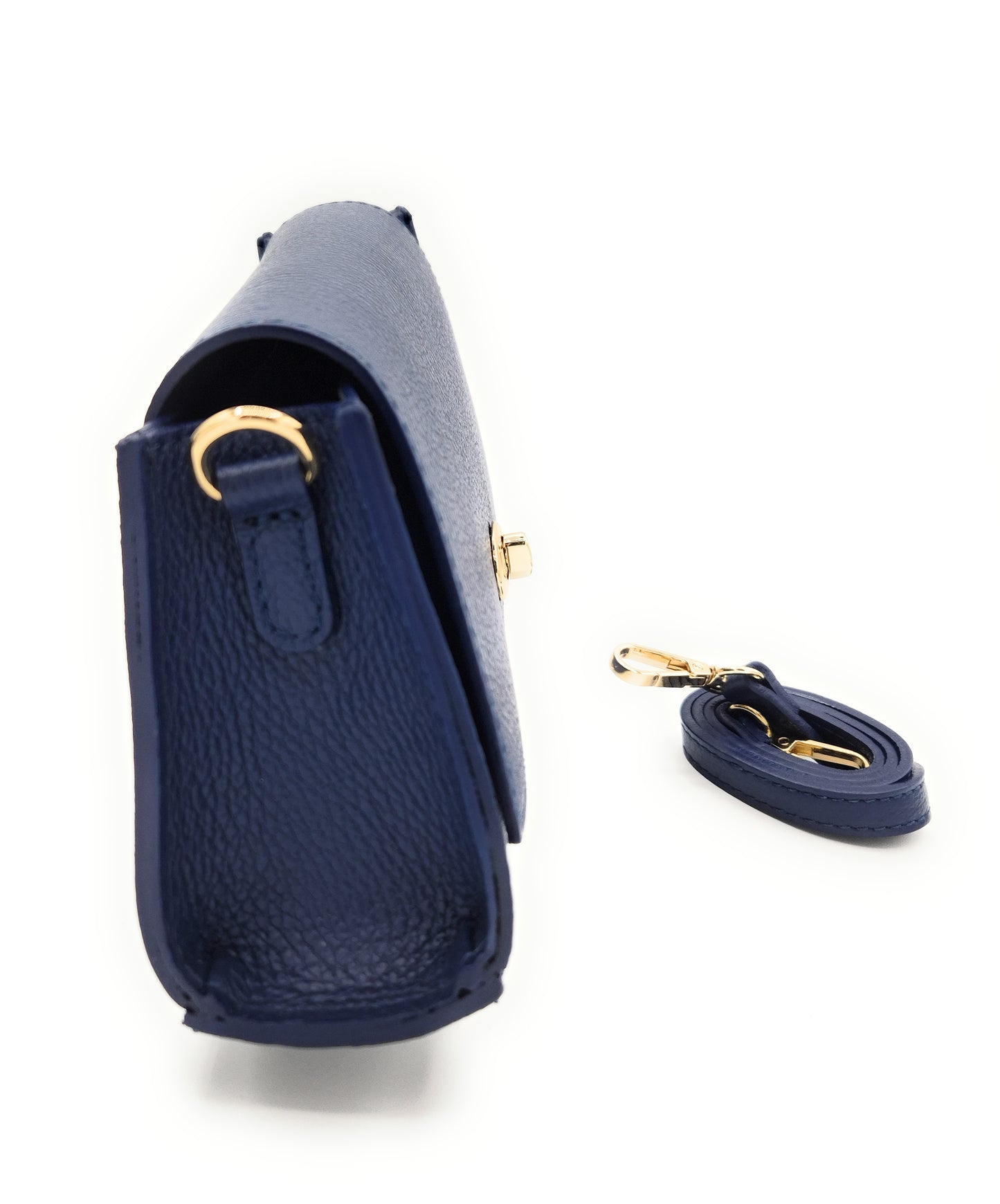 Paco Leather Half Moon Shoulder Bag ~ Royal Blue